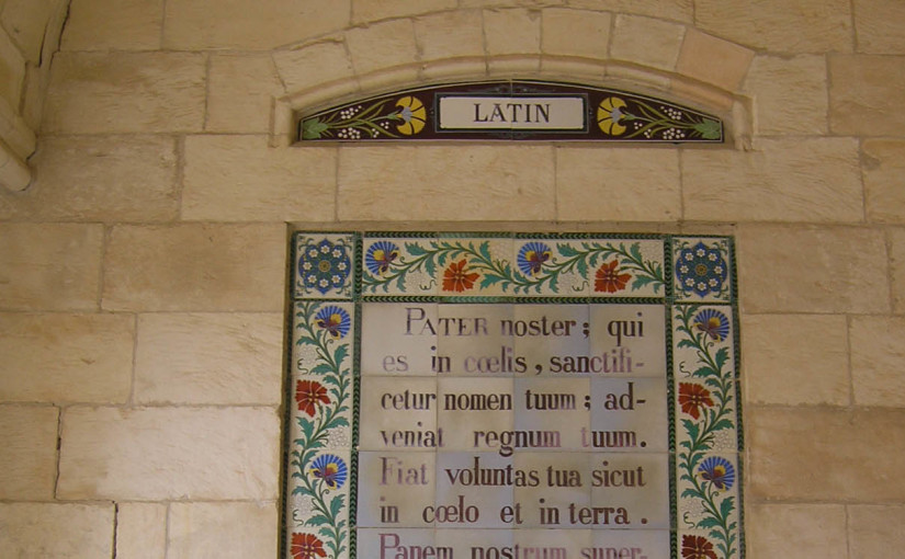 Pronouncing the Pater noster in Modern English Latin